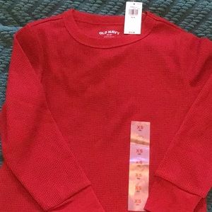 Old Navy Red Thermal Tee Sized Boys Extra Small